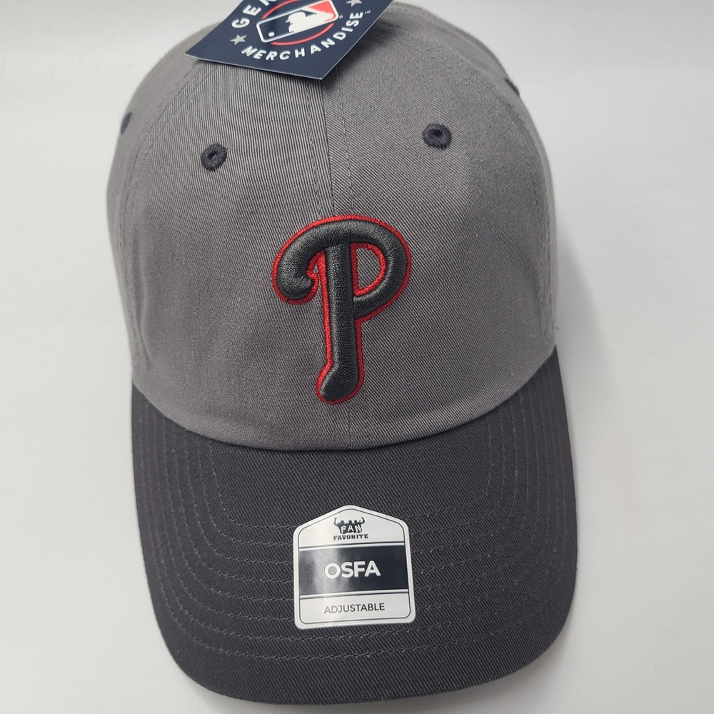 Philadelphia Phillies Hat Strapback Fan Favorite Clean Up Gray MLB Baseball Men